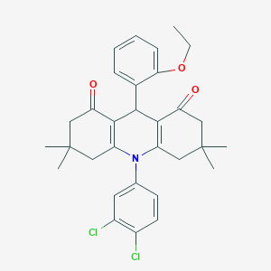 10-(3,4-dichlorophenyl)-9-(2-ethoxyphenyl)-3,3,6,6-tetramethyl-3,4,6,7,9,10-hexahydroacridine-1,8(2H,5H)-dione