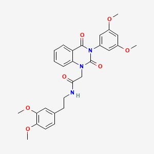 N-(3,4-dimethoxyphenethyl)-2-(3-(3,5-dimethoxyphenyl)-2,4-dioxo-3,4-dihydroquinazolin-1(2H)-yl)acetamide