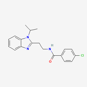 4-chloro-N-{2-[1-(propan-2-yl)-1H-benzimidazol-2-yl]ethyl}benzamide