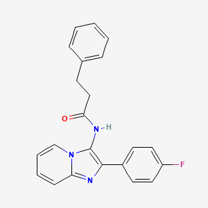 N-[2-(4-fluorophenyl)imidazo[1,2-a]pyridin-3-yl]-3-phenylpropanamide