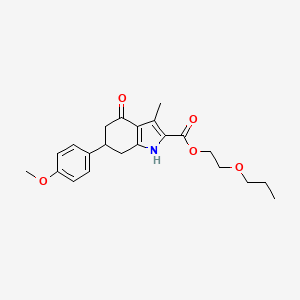 2-propoxyethyl 6-(4-methoxyphenyl)-3-methyl-4-oxo-4,5,6,7-tetrahydro-1H-indole-2-carboxylate