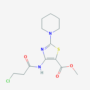 Methyl 4-[(3-chloropropanoyl)amino]-2-(piperidin-1-yl)-1,3-thiazole-5-carboxylate