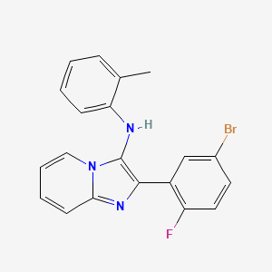 molecular formula C20H15BrFN3 B11447079 2-(5-bromo-2-fluorophenyl)-N-(2-methylphenyl)imidazo[1,2-a]pyridin-3-amine 