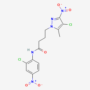 4-(4-chloro-5-methyl-3-nitro-1H-pyrazol-1-yl)-N-(2-chloro-4-nitrophenyl)butanamide