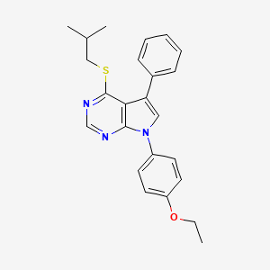 7-(4-ethoxyphenyl)-4-[(2-methylpropyl)sulfanyl]-5-phenyl-7H-pyrrolo[2,3-d]pyrimidine