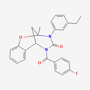 3-(3-ethylphenyl)-5-(4-fluorobenzoyl)-2-methyl-2,3,5,6-tetrahydro-4H-2,6-methano-1,3,5-benzoxadiazocin-4-one