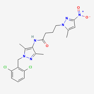 N-[1-(2,6-dichlorobenzyl)-3,5-dimethyl-1H-pyrazol-4-yl]-4-(5-methyl-3-nitro-1H-pyrazol-1-yl)butanamide