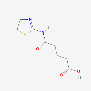 molecular formula C8H12N2O3S B11447161 5-(4,5-Dihydro-1,3-thiazol-2-ylamino)-5-oxopentanoic acid 