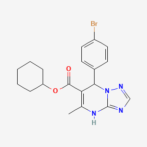 Cyclohexyl 7-(4-bromophenyl)-5-methyl-4,7-dihydro[1,2,4]triazolo[1,5-a]pyrimidine-6-carboxylate