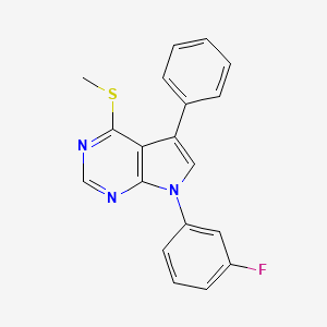 7-(3-fluorophenyl)-4-(methylsulfanyl)-5-phenyl-7H-pyrrolo[2,3-d]pyrimidine