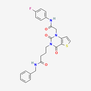 N-benzyl-4-(1-(2-((4-fluorophenyl)amino)-2-oxoethyl)-2,4-dioxo-1,2-dihydrothieno[3,2-d]pyrimidin-3(4H)-yl)butanamide