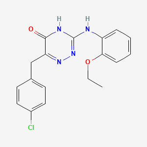 6-(4-Chlorobenzyl)-3-[(2-ethoxyphenyl)amino]-1,2,4-triazin-5-ol