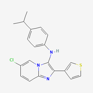 6-chloro-N-[4-(propan-2-yl)phenyl]-2-(thiophen-3-yl)imidazo[1,2-a]pyridin-3-amine