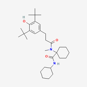 N-cyclohexyl-1-{[3-(3,5-di-tert-butyl-4-hydroxyphenyl)propanoyl](methyl)amino}cyclohexanecarboxamide