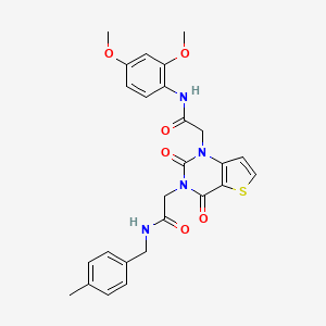 N-(2,4-dimethoxyphenyl)-2-[3-[2-[(4-methylphenyl)methylamino]-2-oxoethyl]-2,4-dioxothieno[3,2-d]pyrimidin-1-yl]acetamide