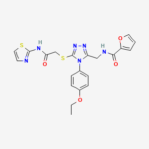 N-((4-(4-ethoxyphenyl)-5-((2-oxo-2-(thiazol-2-ylamino)ethyl)thio)-4H-1,2,4-triazol-3-yl)methyl)furan-2-carboxamide