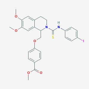 Methyl 4-({2-[(4-iodophenyl)carbamothioyl]-6,7-dimethoxy-1,2,3,4-tetrahydroisoquinolin-1-YL}methoxy)benzoate