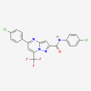 N,5-bis(4-chlorophenyl)-7-(trifluoromethyl)pyrazolo[1,5-a]pyrimidine-2-carboxamide