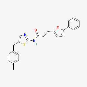 N-[5-(4-methylbenzyl)-1,3-thiazol-2-yl]-3-(5-phenylfuran-2-yl)propanamide