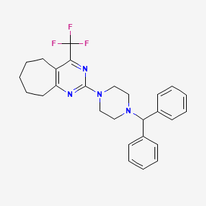 2-[4-(diphenylmethyl)piperazin-1-yl]-4-(trifluoromethyl)-6,7,8,9-tetrahydro-5H-cyclohepta[d]pyrimidine