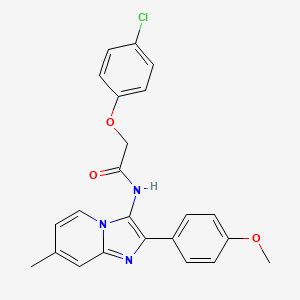 2-(4-chlorophenoxy)-N-[2-(4-methoxyphenyl)-7-methylimidazo[1,2-a]pyridin-3-yl]acetamide