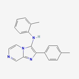 molecular formula C20H18N4 B11447430 N-(2-methylphenyl)-2-(4-methylphenyl)imidazo[1,2-a]pyrazin-3-amine 