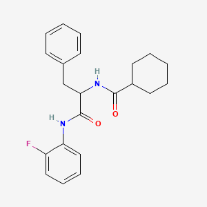 molecular formula C22H25FN2O2 B11447451 Nalpha-(cyclohexylcarbonyl)-N-(2-fluorophenyl)phenylalaninamide 