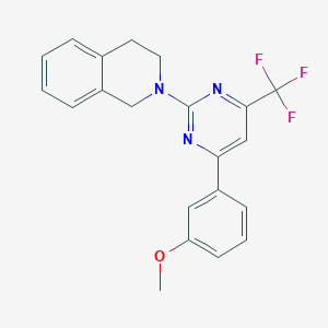 2-[4-(3-Methoxyphenyl)-6-(trifluoromethyl)pyrimidin-2-yl]-1,2,3,4-tetrahydroisoquinoline