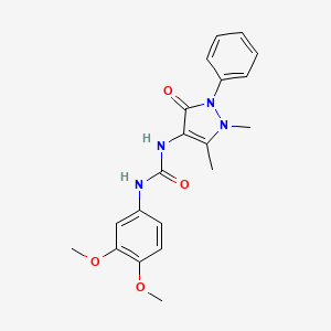 molecular formula C20H22N4O4 B11447559 1-(3,4-dimethoxyphenyl)-3-(1,5-dimethyl-3-oxo-2-phenyl-2,3-dihydro-1H-pyrazol-4-yl)urea 