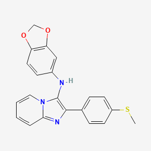 N-(1,3-benzodioxol-5-yl)-2-[4-(methylsulfanyl)phenyl]imidazo[1,2-a]pyridin-3-amine