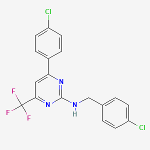 N-(4-chlorobenzyl)-4-(4-chlorophenyl)-6-(trifluoromethyl)pyrimidin-2-amine