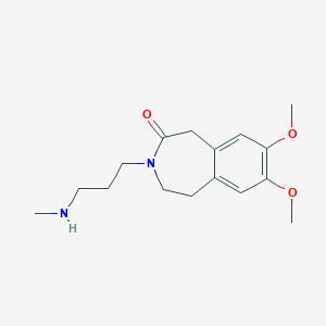 molecular formula C₁₆H₂₄N₂O₃ B1144759 7,8-Dimethoxy-3-[3-(methylamino)propyl]-1,3,4,5-tetrahydro-2H-3-benzazepin-2-one CAS No. 85175-77-5