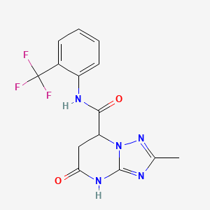 2-methyl-5-oxo-N-[2-(trifluoromethyl)phenyl]-4,5,6,7-tetrahydro[1,2,4]triazolo[1,5-a]pyrimidine-7-carboxamide