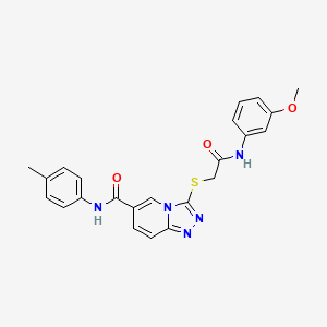 3-({2-[(3-methoxyphenyl)amino]-2-oxoethyl}sulfanyl)-N-(4-methylphenyl)[1,2,4]triazolo[4,3-a]pyridine-6-carboxamide