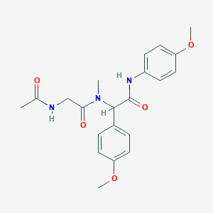 N~2~-acetyl-N-{1-(4-methoxyphenyl)-2-[(4-methoxyphenyl)amino]-2-oxoethyl}-N-methylglycinamide