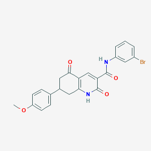 N-(3-bromophenyl)-7-(4-methoxyphenyl)-2,5-dioxo-1,2,5,6,7,8-hexahydroquinoline-3-carboxamide