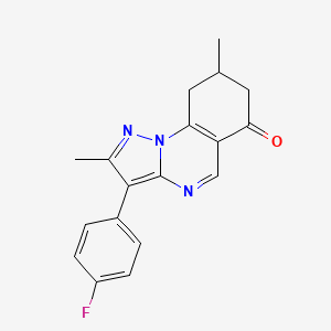 3-(4-fluorophenyl)-2,8-dimethyl-8,9-dihydropyrazolo[1,5-a]quinazolin-6(7H)-one