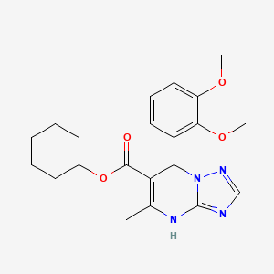 Cyclohexyl 7-(2,3-dimethoxyphenyl)-5-methyl-4,7-dihydro[1,2,4]triazolo[1,5-a]pyrimidine-6-carboxylate