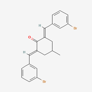 (2E,6E)-2,6-bis[(3-bromophenyl)methylidene]-4-methylcyclohexan-1-one