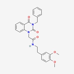 2-(3-benzyl-2,4-dioxo-1,2,3,4-tetrahydroquinazolin-1-yl)-N-[2-(3,4-dimethoxyphenyl)ethyl]acetamide