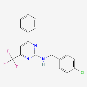 N-(4-chlorobenzyl)-4-phenyl-6-(trifluoromethyl)pyrimidin-2-amine