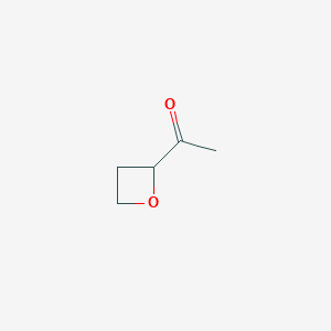 molecular formula C₅H₈O₂ B1144775 1-(Oxetan-2-yl)ethan-1-one CAS No. 1783326-03-3
