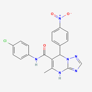 N-(4-chlorophenyl)-5-methyl-7-(4-nitrophenyl)-4,7-dihydro[1,2,4]triazolo[1,5-a]pyrimidine-6-carboxamide