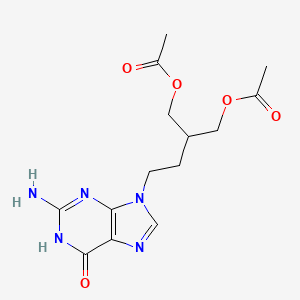 [2-(acetyloxymethyl)-4-(2-amino-6-oxo-1H-purin-9-yl)butyl] acetate