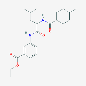 ethyl 3-({N-[(4-methylcyclohexyl)carbonyl]leucyl}amino)benzoate