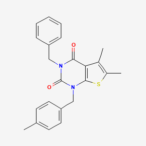 3-benzyl-5,6-dimethyl-1-[(4-methylphenyl)methyl]-1H,2H,3H,4H-thieno[2,3-d]pyrimidine-2,4-dione