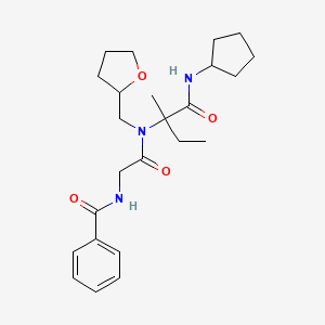 N-(phenylcarbonyl)glycyl-N-cyclopentyl-N~2~-(tetrahydrofuran-2-ylmethyl)isovalinamide