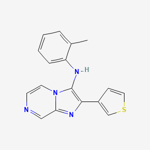 N-(2-methylphenyl)-2-(thiophen-3-yl)imidazo[1,2-a]pyrazin-3-amine