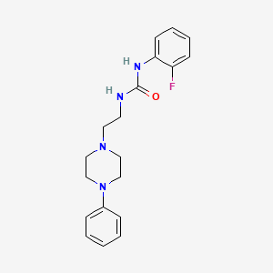 molecular formula C19H23FN4O B11447859 1-(2-Fluorophenyl)-3-[2-(4-phenylpiperazin-1-yl)ethyl]urea 