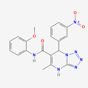 molecular formula C19H17N7O4 B11447876 N-(2-methoxyphenyl)-5-methyl-7-(3-nitrophenyl)-4,7-dihydrotetrazolo[1,5-a]pyrimidine-6-carboxamide 